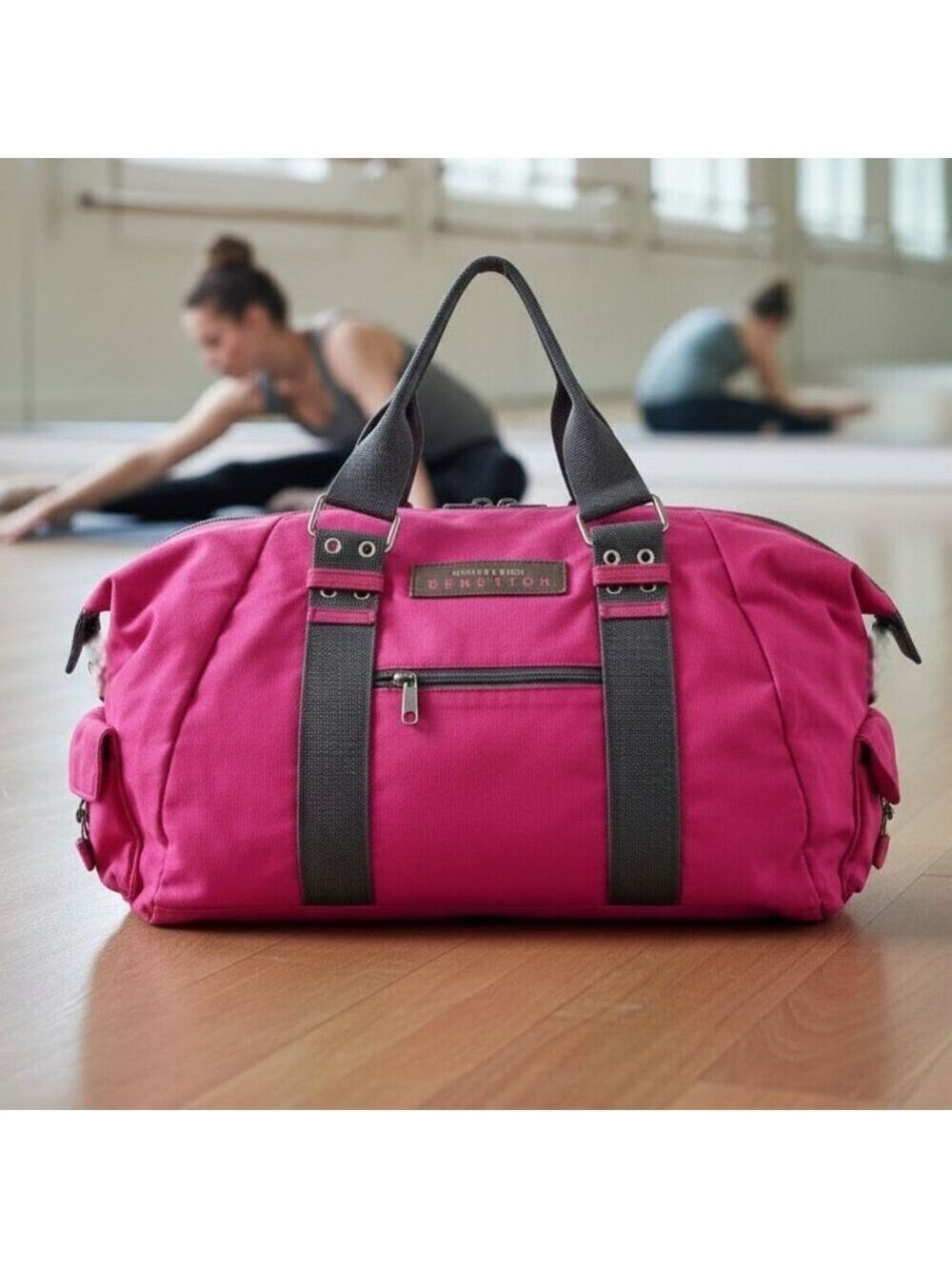 👜 Kenneth Cole Reaction Pink Duffel Bag | Nylon Weekender Gym Travel Bag